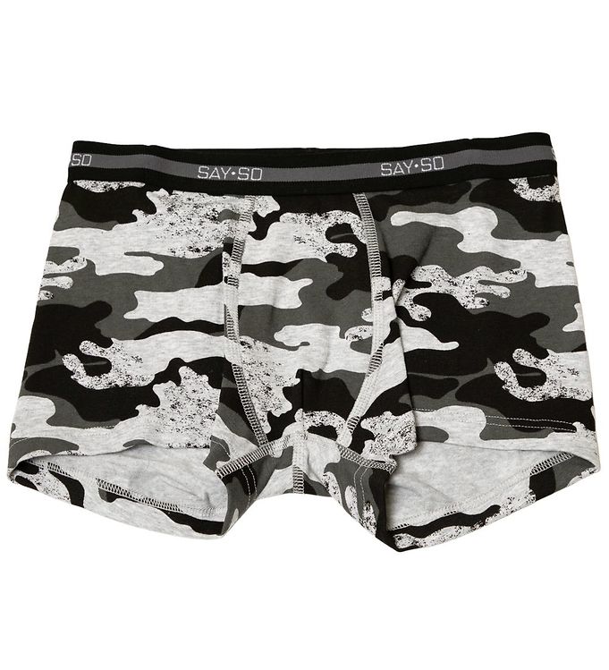 Image of Say-So Boxershorts - Gråmeleret m. Camouflage (292592-4231281)