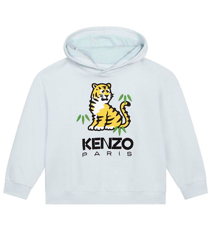 4: Kenzo Hættetrøje - Lyseblå m. Tiger