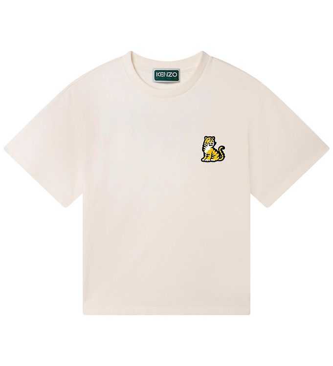 9: Kenzo T-shirt - Cream m. Tiger