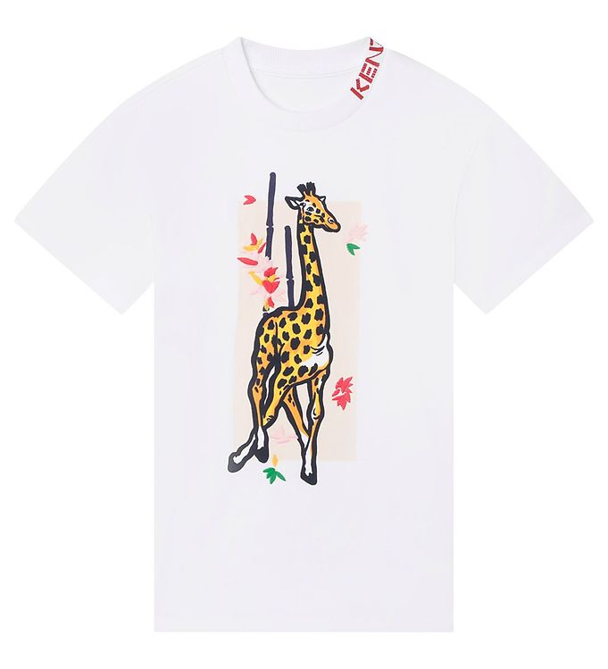 11: Kenzo Kjole - Hvid m. Giraf