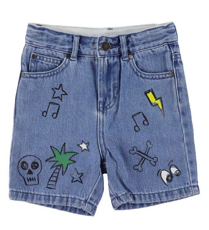 #2 - Stella McCartney Kids Shorts - Denim - Blå m. Print