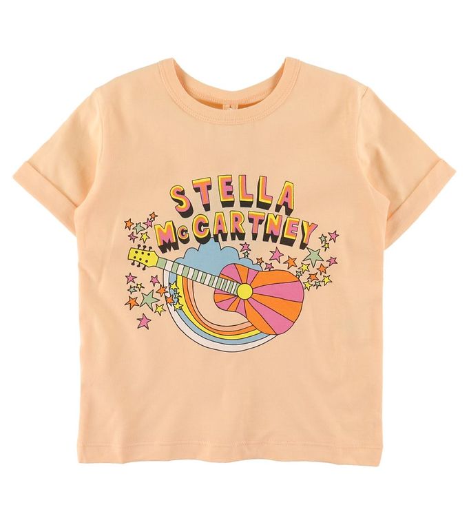 Stella McCartney Kids T-shirt - Orange m. Guitar