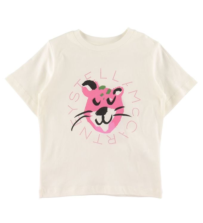 11: Stella McCartney Kids T-shirt - Hvid/Pink m. Leopard