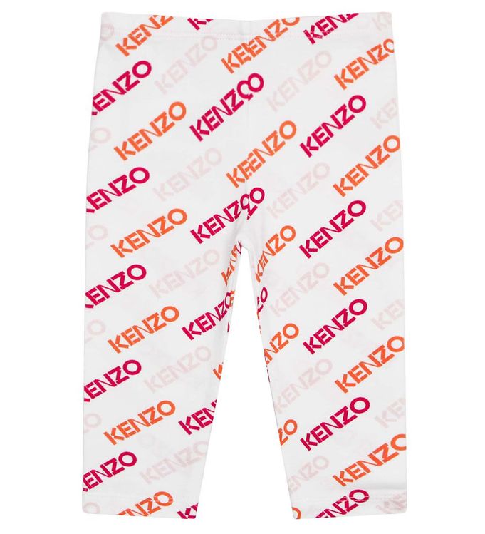 7: Kenzo Leggings - Hvid m. Print