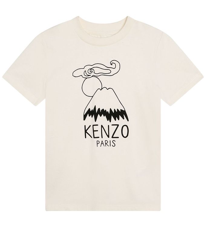 #2 - Kenzo T-shirt - Cream m. Print