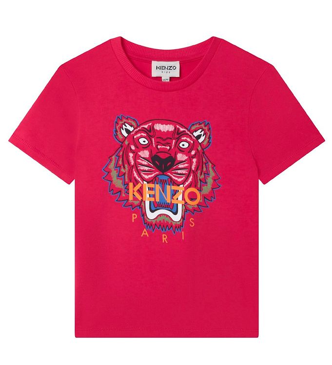 Kenzo T-shirt - Fuschia m. Tiger