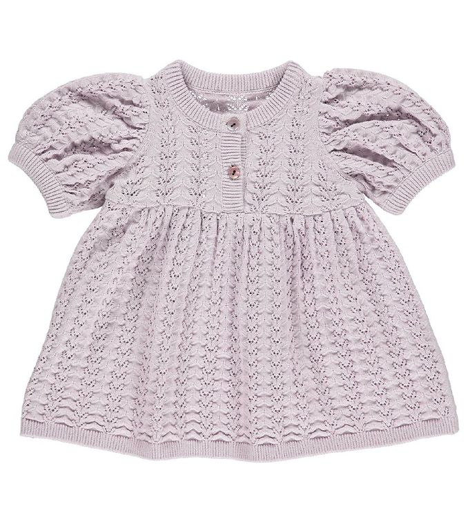 #3 - Knit needle out Kjole baby - Soft lilac - 74