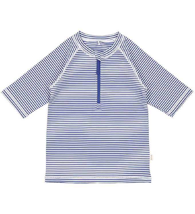 MarMar Badebluse k/æ - UV40+ - Swinston - Swim Stripe - Blå/Hvid