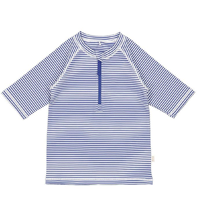MarMar Badebluse k/æ - UV40+ - Swinston - Swim Stripe - Blå/Hvid