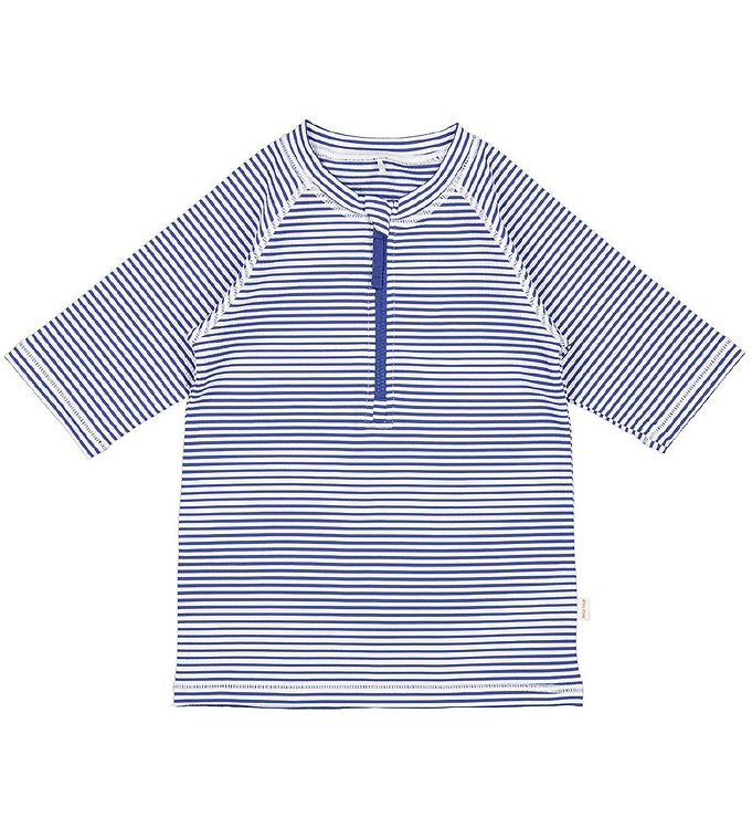 #2 - MarMar Badebluse k/æ - UV40+ - Swinston - Swim Stripe - Blå/Hvid