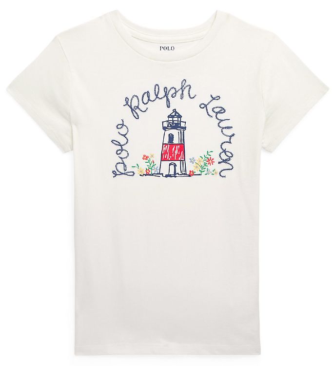 Polo Ralph Lauren T-shirt - Watch Hill - Hvid m. Fyrtårn