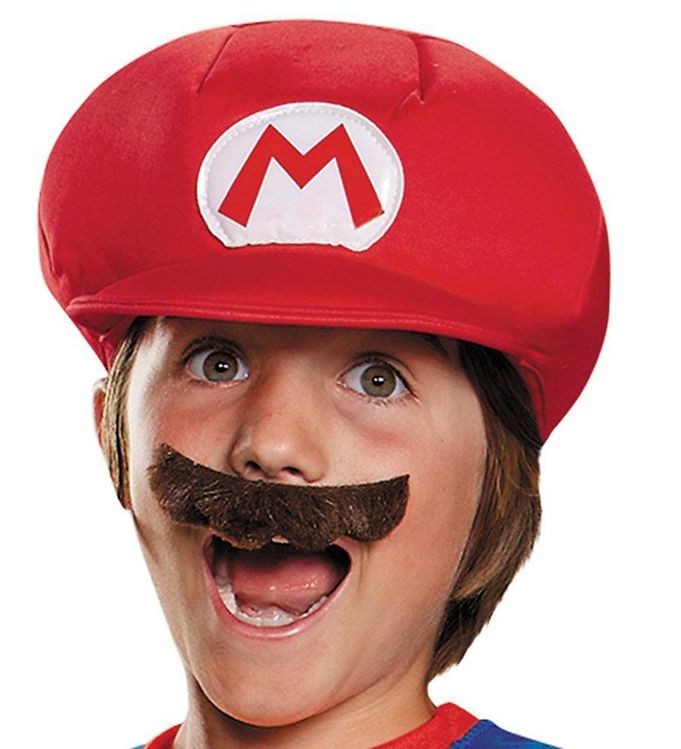 gevinst Rejsende købmand beskydning JAKKS Pacific Udklædning - Mario Hat & Mustache » Fragtfri i DK