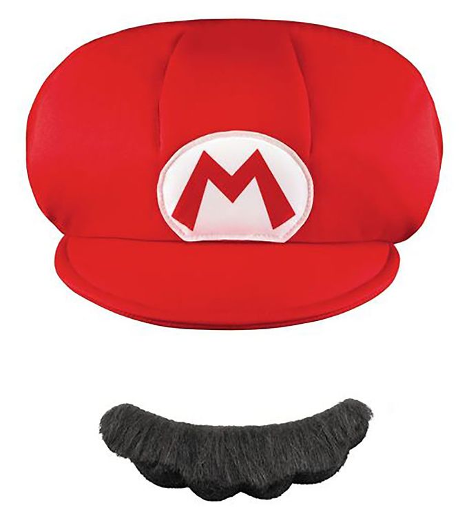 Image of JAKKS Pacific Udklædning - Mario Hat & Mustache - OneSize - JAKKS Pacific Udklædning (294240-4249268)