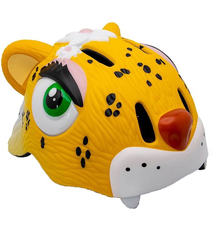 Crazy Safety Cykelhjelm Lys Leopard Gul