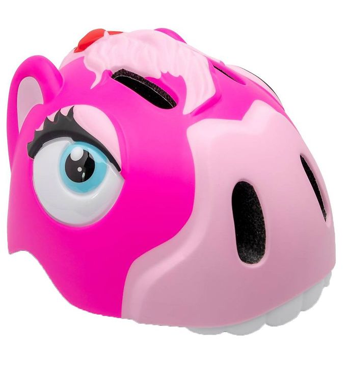 Image of Crazy Safety Cykelhjelm m. Lys - Horse - Pink - 49-55 cm - Crazy Safety Cykelhjelm (293659-4241921)