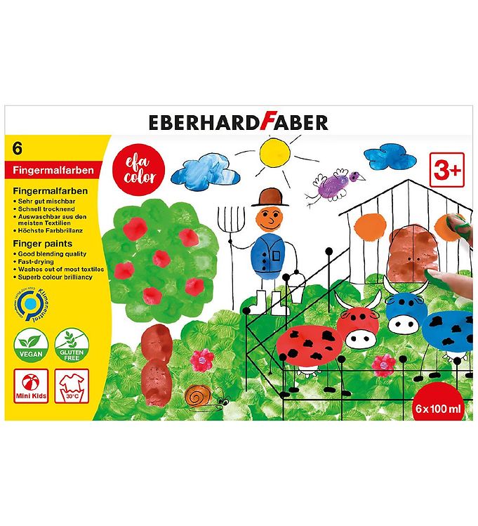 Eberhard Faber Fingermaling - 6 stk. 100 ml. unisex