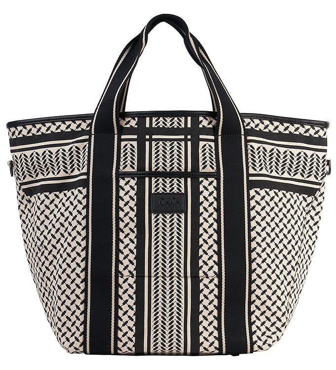 10: Lala Berlin Shopper - East West Marin - Heritage Stripe Black
