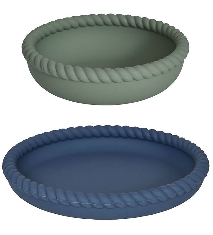 9: OYOY Mellow Tallerken Og Skål Blue/Olive