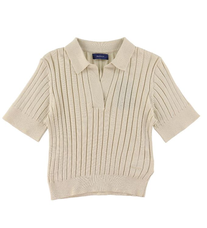 #3 - GANT Polo - Strik - Rib - Cropped - Putty