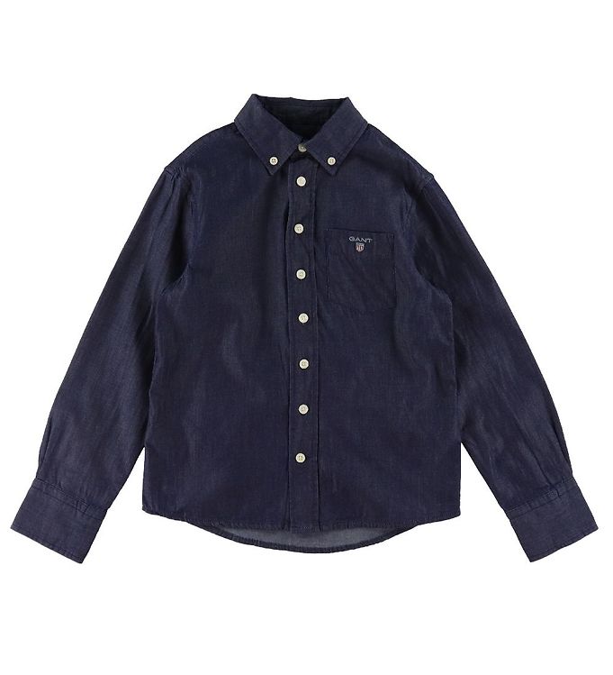 GANT Skjorte - Relaxed - Dark Indigo