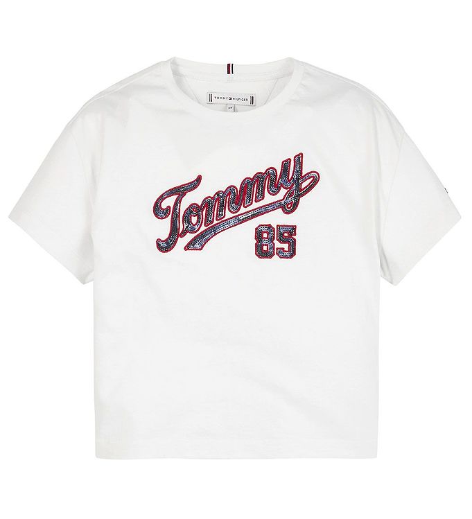 Tommy Hilfiger T-Shirt - Sequins TEE - Hvid