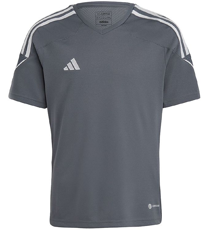 adidas Performance T-Shirt - TIRO JSY Grå/Hvid