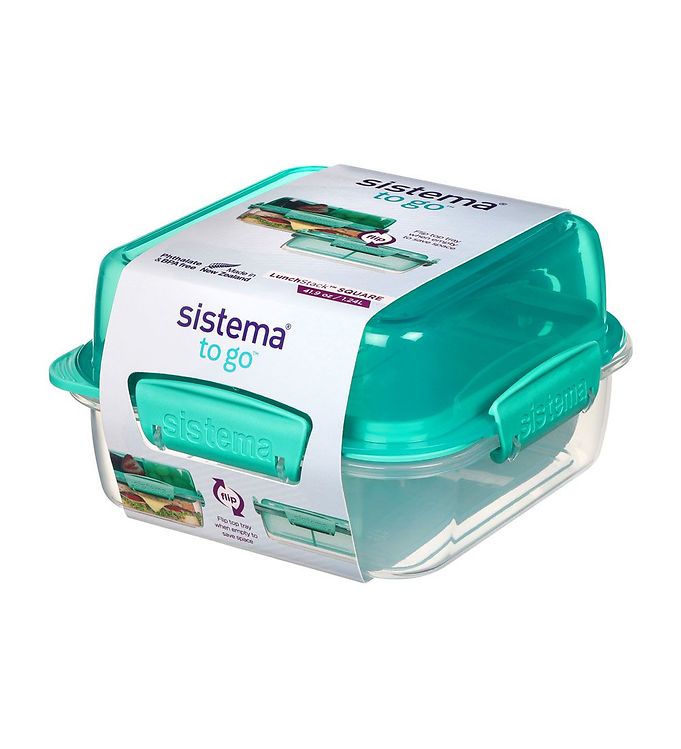 Sistema Madkasse - Lunch Stack Square - 1,24 L - Turkis
