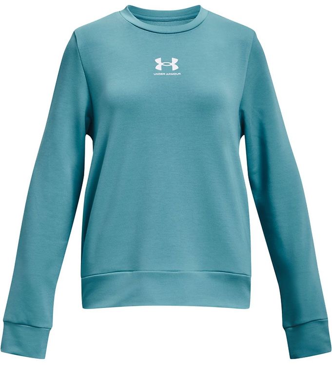 Under Armour Bluse - UA Rival Terry Crew - Glacier Blue