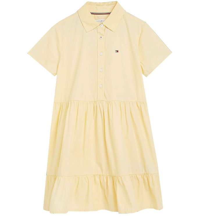 6: Tommy Hilfiger Kjole - Tiered Shirt Dress - Lemon Zest