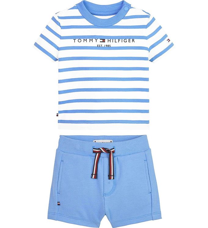 15: Tommy Hilfiger Sæt - T-shirt/Shorts - Essential Striped - Skysa