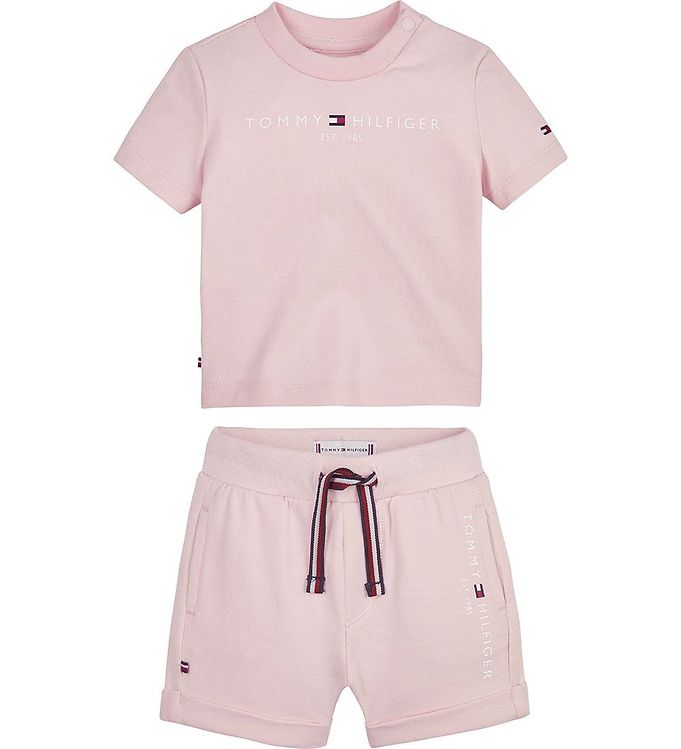Image of Tommy Hilfiger Sæt - T-shirt/Shorts - Essential - Faint Pink (296036-4272562)