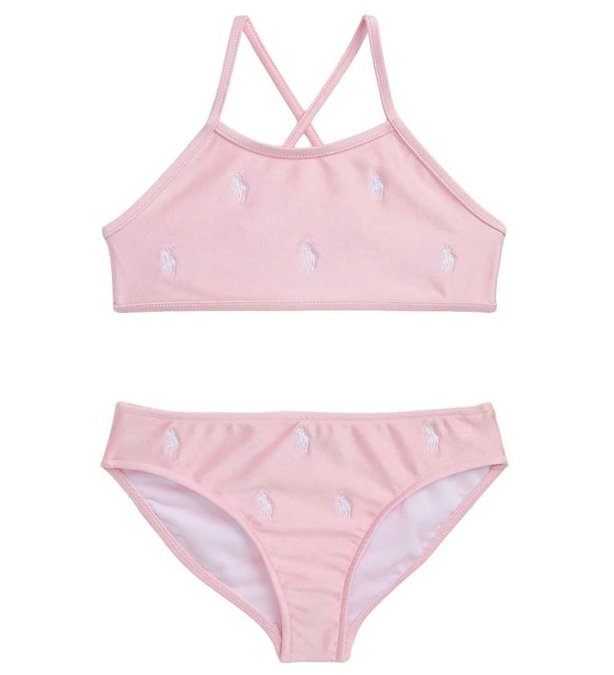 Polo Ralph Lauren Bikini Watch Hill Rosa Hvid Logoer