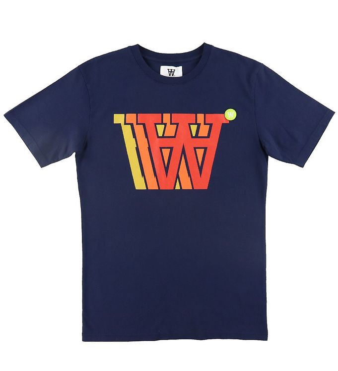 Wood T-shirt - Ace Badge Logo Navy unisex