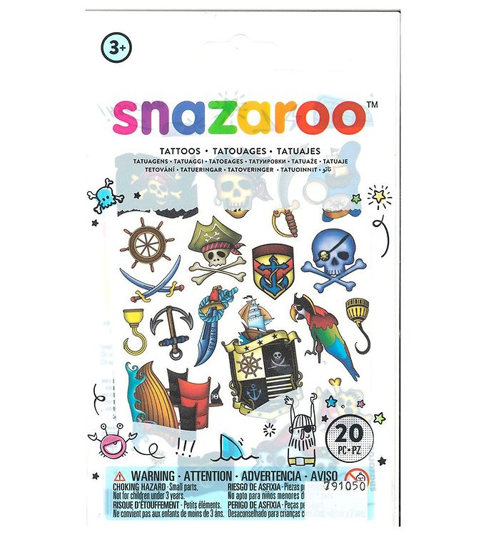 Image of Snazaroo Tatoveringer - 20 Stk. - Pirat - OneSize - Snazaroo Tatoveringer (295558-4266003)
