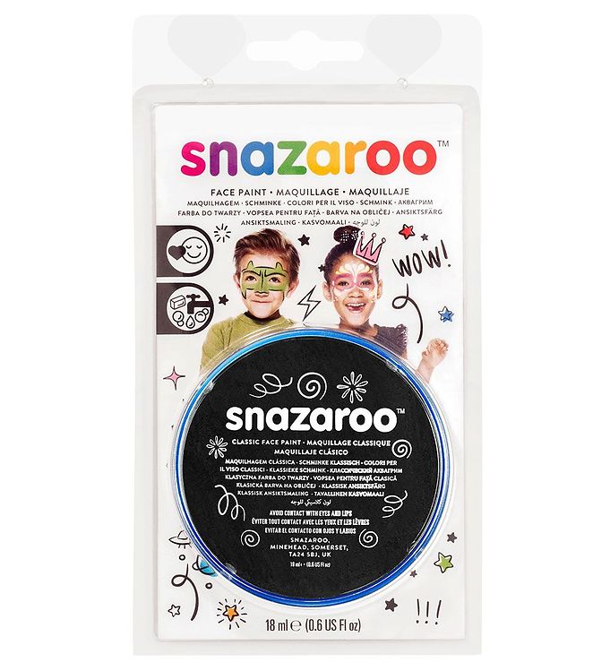Image of Snazaroo Ansigtsmaling - 18 ml - Black - OneSize - Snazaroo Maling (295600-4266352)