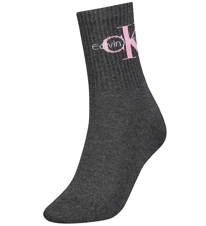 8: Calvin Klein Strømper - Rib - Dark Grey