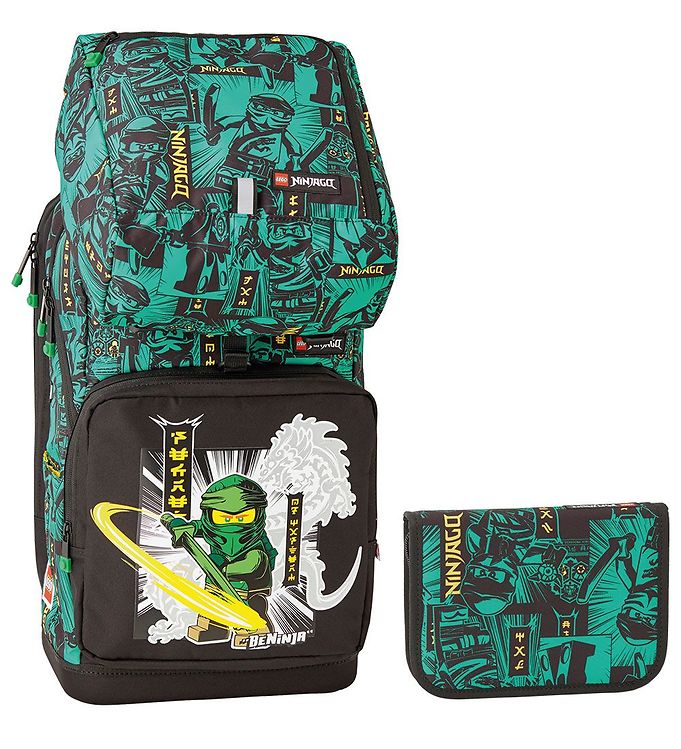 LEGO® Ninjago Skoletaskesæt - Sort/Grøn