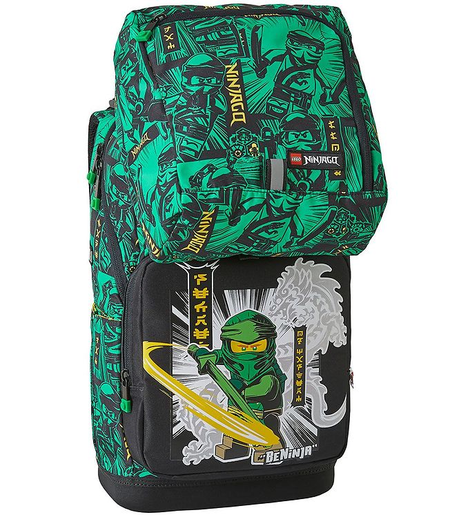 LEGO® Ninjago Skoletaske m. Gymnastiktaske - Optimo - Sort/Grøn