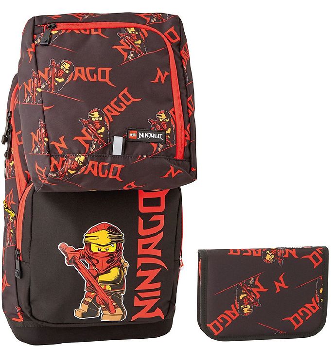LEGO® Ninjago Skoletaskesæt - Optimo - Sort/Rød
