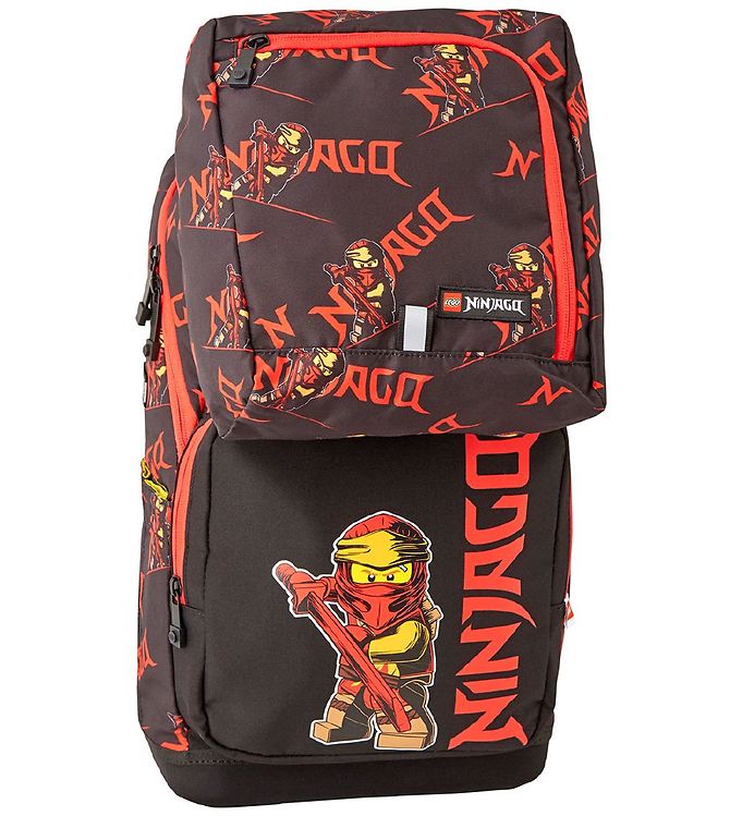 LEGO® Ninjago Skoletaske m. Gymnastiktaske - Optimo - Sort/Rød