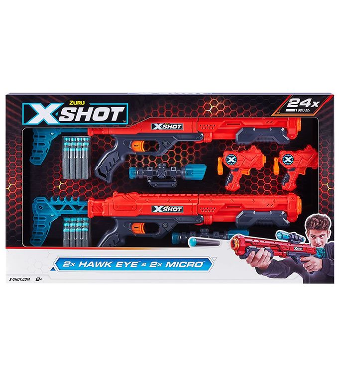 Image of X-SHOT Skumgeværer - 2-pak - Excel - Hawk Eye/Micro - OneSize - X-SHOT Legetøj (295886-4270465)