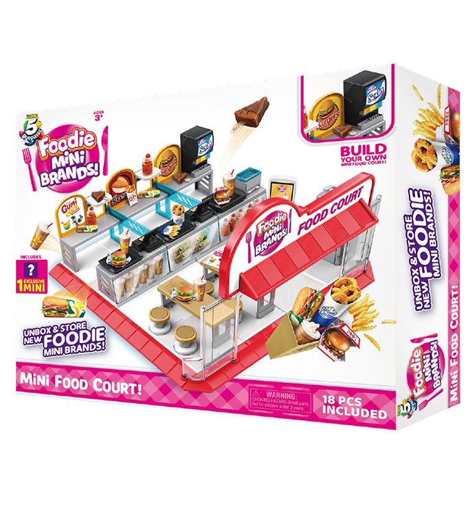 Image of 5 Surprise - Mini Brands - Foodie - 18 Dele - Mini Food Court - OneSize - 5 Surprise Legetøj (295898-4270580)
