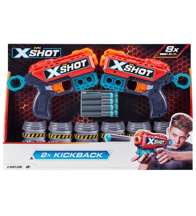 X-SHOT Skumgevær - 2-pak Excel Double Kickback unisex