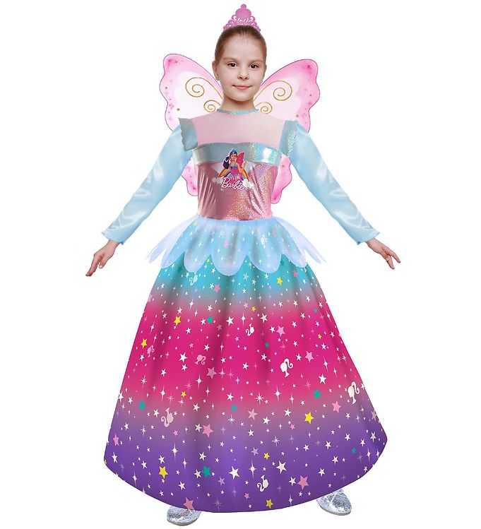 #3 - Barbie Eventyrprinsesse kostume - MULTI - 4-5 ÅR