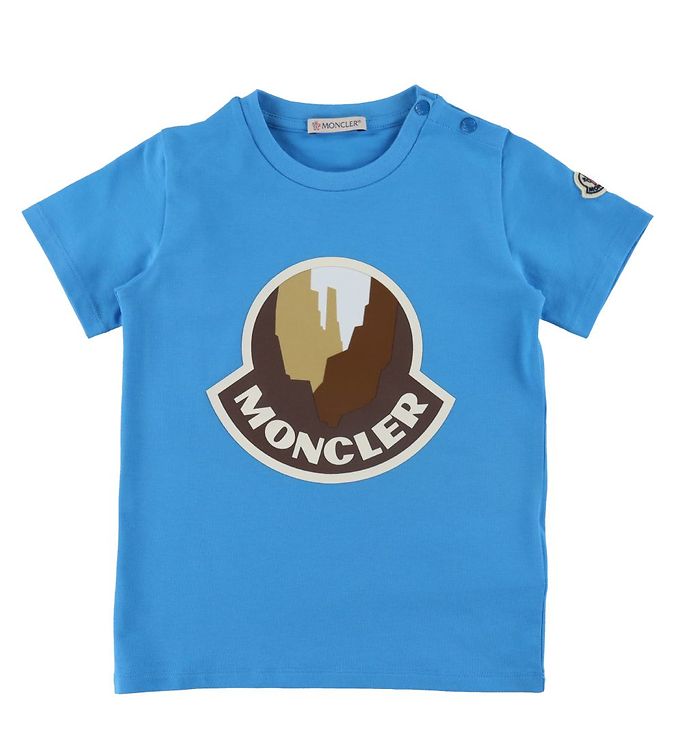 Moncler T-shirt - Blå m. Logo