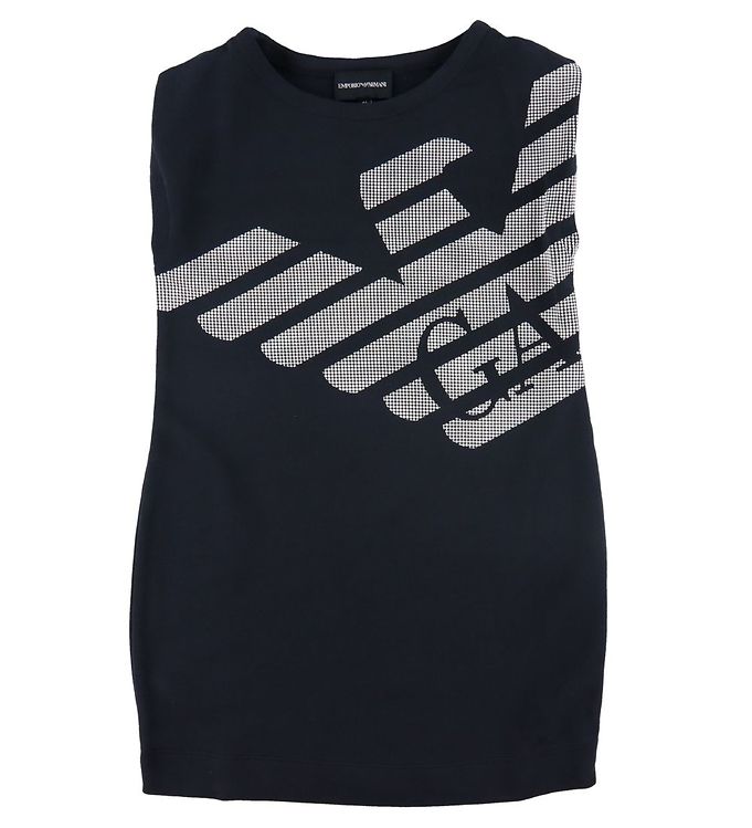 Billede af Emporio Armani Sweatkjole - Navy m. Hvid