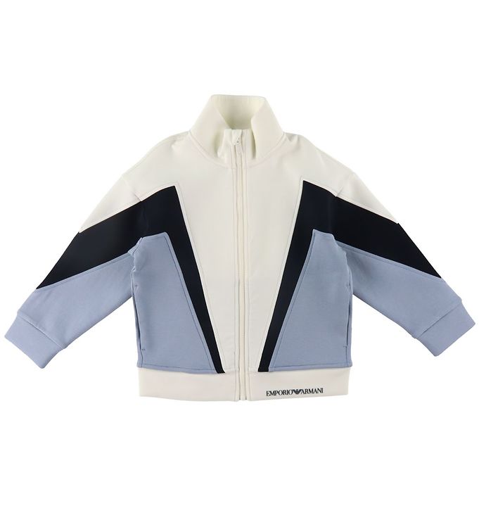 Emporio Armani Cardigan Offwhite Blå