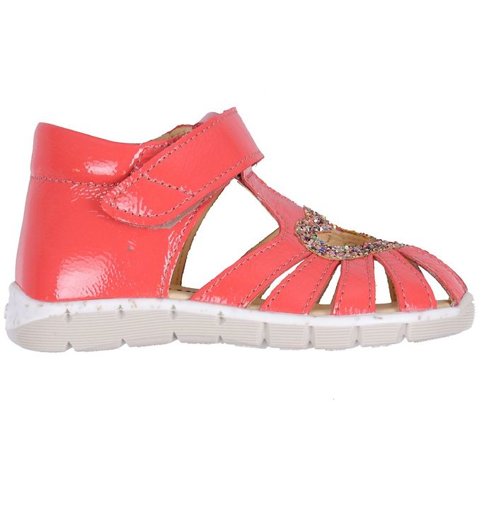 8: Angulus Begyndersandal - Koral m. Glitter