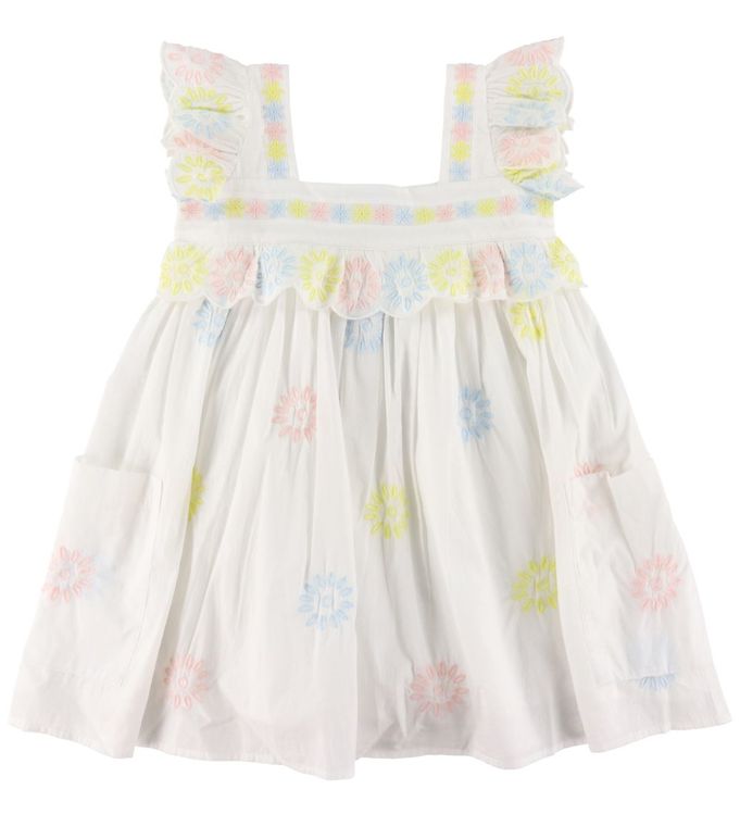 5: Stella McCartney Kids Kjole - Hvid/Pastel m. Blomster