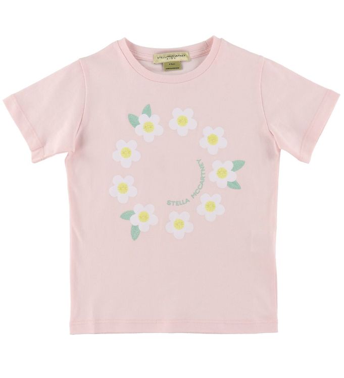 #2 - Stella McCartney Kids T-shirt - Rosa m. Blomster